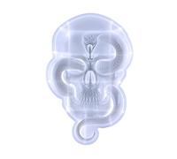Snakelike Skull Silicone Mold Non-Stick Easy to De-Mold for Halloween Ornament Christmas Decor Casting Molds Square Silicone Large Rectangular