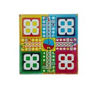 Snakes And Ladders Board Game, Ludo Board Game 2 In 1 Folding Game Set 2-4 Players Famliy Dice Games 14 Inch