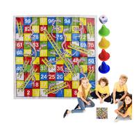 Snakes And Ladders Board Game - Snakes Ladders Foldable Travel Tabletop Activity Set | Compact Portable Family Entertainment Puzzle | Lightweight Paper Strategy For Children Adults