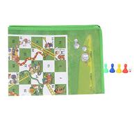 Snakes and Ladders Board Game, Washable Folding Travel Game Woven Fabrics Carpet Ground Mat Chutes and Ladders Board Game Retro Board Games for Youth 60x45cm