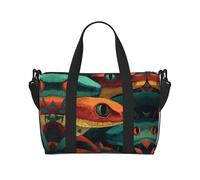 Snakes are Coming Out Large-Capacity Travel Bag with Adjustable Shoulder Strap, Suitable for Sports, Fishing, and Fitness.