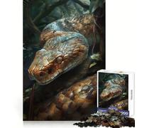 Snakes Charm Jigsaw Puzzles for Teenagers 1000 Pieces Recall Boost Gentle Relax Smooth Cut Stylish Gift (38x26cm)