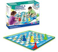 Snakes & Ladders Giant Floor Game - Large 92x70cm - Family Fun for 2-4 Players - Educational Board Game for Kids & Adults (2018-5)