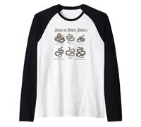 Snakes of North America Vintage Wildlife Illustration Raglan Baseball Tee