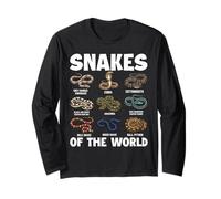 Snakes of The World Educational Snake Reptile Lover Kids Long Sleeve T-Shirt