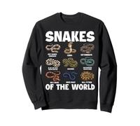 Snakes of the World Educational Snake Reptile Lover Kids Sweatshirt