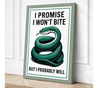 Snake's Promise Novelty Canvas Wall Art Print 24x16 Inch (61 x 41 cm)