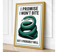 Snake's Promise Novelty Canvas Wall Art Print 36x24 Inch (91 x 61 cm)