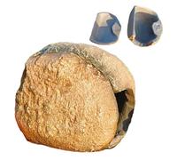 Snakeskin Cave - Magnetic Reptile Aquarium Shelter, Natural Rocky Looking Hiding Place for Geckos, Turtles and Lizards | Great for Resting and Creating