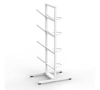 SnamicE 2/3/4/5 - Tier Black Storage Rack, Upright Skateboard Shelf/Balls Stand/Yoga Mat Shelf, Multifunction Sports Equipment Organisers/Gold/3Tier,White-2Tier