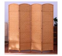 SnamicE 4 Panel Room Divider Screen Handwoven Room Dividers and Folding Privacy Screens for Bedroom Perfect for The Needs of A Small Space,Brown-a-4PCS