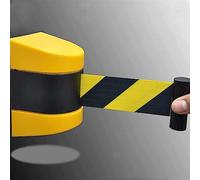 SnamicE Barrier Belt Wall Mounted Retractable Fixed Wall Mount Retractable Barrier, Retractable Belt Barrier, Prevent Entry Into Dangerous Or Restricted Areas Wear-resistant,3m