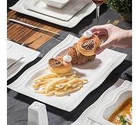 SnamicE Ceramic Tableware Many Series Dinnerware for Family,Red Starry 36pcs,Green 22pcs