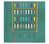 SnamicE Craft Room/Gift Shops Ribbon Storage Organizers Rack Wall-Mounted, Commercial Vinyl Rolls Display Stand Holder for Wrapping Paper, 5 Tier Iron Finish,White-W 100cm/39.4in