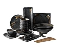 SnamicE Dinnerware Set, 38-Piece Porcelain Dishes Sets Stoneware Dinnerware Sets, Ceramics Dinner Sets,