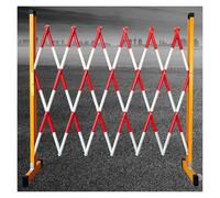 SnamicE Expandable Metal Barricade,Traffic Fence Barrier with Wheels Mobile Insulated Telescopic Tubular Post Traffic for Places with Large Crowds Airports,Yellow-120x300cm,Red-120x600cm