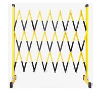 SnamicE Expandable Metal Barricade,Traffic Fence Barrier with Wheels Mobile Insulated Telescopic Tubular Post Traffic for Places with Large Crowds Airports,Yellow-120x300cm,Yellow-120x300cm