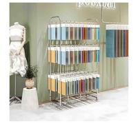 SnamicE Fabric Roll Storage Rack,Fabric Sample Display Rack, Home Textile Store Display Shelf, Floor-Standing Scarf Underwear Pants Organizer Holder, for,Silver-a