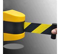 SnamicE Fixed Wall Mount Retractable Barrier, Retractable Belt Barrier, Prevent Entry Into Dangerous or Restricted Areas, Suitable for Crowd Splitter Wear-resistant,5m