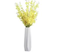 SnamicE Floor vase Ceramic Vase,Decorative Large,Floor, Large Floor Vase,White Ceramic Vase,Handcrafted,Sophisticated Vessel for Decorative Branches and Dried Flowers,White-45cm