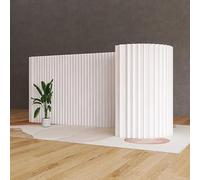 SnamicE Folding Paper Room Divider, Portable Privacy Screen for Space Separation in Dorms, Studios, and Offices,White-180 * 300~400cm