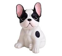 SnamicE High Emulation Resin Creative Cute French Bulldog Statue Crafts, Dog Lover Gift Sculpture, Garden Patio Lawn Courtyard Home Animal Decoration,Black,White