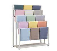 SnamicE Large Scarf Rack Display Stand on Wheels, 150cm Tall Floor Standing Metal Scarf Multi-Purpose Holder Organizer for Shawl/Belts/Ties/Pants/Cloths,White-Length 60cm/23.6in