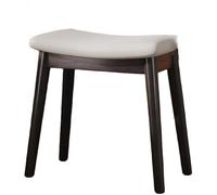 SnamicE Minimalist Solid Wood Makeup Stool - Stylish Dressing Chair for Bedroom, Perfect for Girls,Black,45 * 27 * 46cm,Green-45 * 27 * 46cm