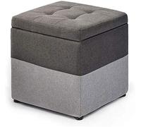 SnamicE Ottoman Bench Fashion Fabric Foot Stool Ottoman Storage Bench for Dressing Table Creative Sofa Stool with Storage Change Shoe Bench Footrest Seat 40×40×40cm,Grey