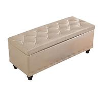 SnamicE Ottoman Bench Faux Leather Storage Ottoman Bench,Rectangule Lift Top Storage Bench,Tufted Bedroom Bench,Modern Foot Rest Entryway Shoe Bench Chests for Living,Grey-90x45x40cm(35x18x16inch)