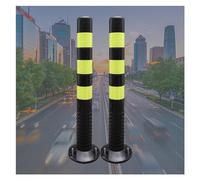 SnamicE Plastic Safety Bollards for Parking Lot,Flexible Road Safety Private Parking Space Caution Cones, for Expressways Parks Parking Spots Streets/Red+Yellow/2 Piece,Yellow+White-2 Piece
