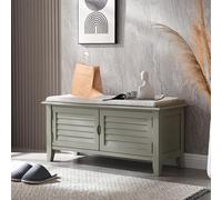 SnamicE Storage benches Grey Shoe Storage Bench Entryway Shoe Rack Ottoman Compact Shoe nizer Cabinet for Bedroom Living Room Hallway & Entrance 60cm Stylish Footrest,Grey-80cm