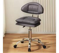 SnamicE Vanity Chair Ergonomic with Rolling Wheels, Height Adjustable Makeup Chair, Modern Swivel Vanity Stool Chair, Small Vanity Chair for Home,Dark Gray,