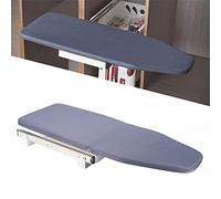 SnamicE Wall Mounted Ironing Board,Closet Pull-Out Ironing Board Buit-in Iron Board Mini Ironing Board Stow Away in The Cabinet 180° Rotation for Small Spaces | with Cotton,Gray
