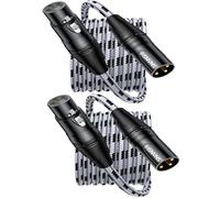 SNANSHI 2-Pack XLR Cable 30m, Professional Microphone Cable Male to Female, 22AWG Oxygen-Free Copper Balanced XLR Cord, Gold-Plated 3-Pin Mic Wire for Shure SM7B, Podcast, Mixer, Studio Recording