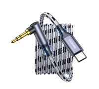 SNANSHI AUX to USB C - Right Angle 3.3FT Aux Cord to USB C for Speaker, Headphones, USBC to Aux Compatible with iPhone 16/15 Pro Max/15 Plus,iPad Pro, Galaxy S23 S24 Ultra iPad Pixel