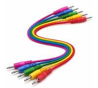 SNANSHI Eurorack Patch Cables 12 Inch 5Pack - Premium Braided 3.5mm TS to 3.5mm TS - Soft Nylon Woven, Tangle-Free, Slim Barrels for Modular Synthesizers