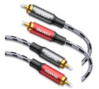 SNANSHI RCA Cables, 5ft - RCA to RCA Audio Cable with Gold-Plated Connectors, Dual Shielded- Against Noise (Hum), and Nylon Braided Jacket for Home Theater, Stereo Systems, TVs, Musical Instruments