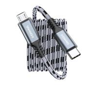 SNANSHI USB C to Micro USB Cable 1.2m - Nylon Braided Type C to Micro USB Charger Cord Support Charge & Sync Compatible with Ring Video Doorbell Battery, Kindle, PS4 Controller, Xbox One, Galaxy S7