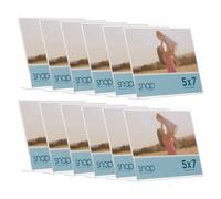 Snap 7x5 Clear Acrylic Self Standing Photo Frame, Set of 12