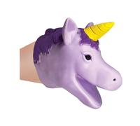 Snap Attack - Unicorn from Deluxebase, Stretchy Fantasy Animal Hand Puppets for Kids, Sensory Fidget Toy with Movable Mouth for Imaginative Play, Party Bag Fillers and Gifts.