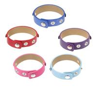 Snap Button Bracelets with Mix and Match Design 5pcs Pu Leather Resistant to Deformation Adjustable DIY Wrist Bands and Unique Stylish Look for Crafting