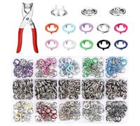 Snap Button Fastener Kit, 200 Pieces Metal Snaps Buttons with Pliers Tool Kit, Five Claw Buckle Tool for Clothing Sewing Leather Craft Jacket Repair