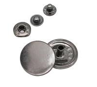 Snap Button Fastener,Press Studs,12 Sets 12~20mm Rust Proof Metal Buttons, Sew-On for Clothing Repair, Handbag Crafting(Black,15mm+831#)