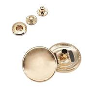 Snap Button Fastener,Press Studs,12 Sets 12~20mm Rust Proof Metal Buttons, Sew-On for Clothing Repair, Handbag Crafting(Gold,20mm+633#)