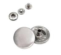 Snap Button Fastener,Press Studs,12 Sets 12~20mm Rust Proof Metal Buttons, Sew-On for Clothing Repair, Handbag Crafting(Silver,12mm+831#)