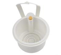 Snap Button Sink Drain Basket For Kitchen Use Removable Silicone Insert For Wall Mounting On Sink Side Food Filtering And Fruit Washing(White one)