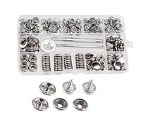 snap buttons，clothes poppers fasteners，press studs for clothing Snap Fasteners,Snap Button,Hidden Sew Snap,Press Studs,150PCS Stainless Steel Metal Snaps Kit for Furniture Canvas Marine Grade Boat Cov