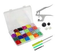 Snap Buttons T3 Box Set - 24 Colours - 360pcs (10.7mm) Plastic Snap Buttons Kit - KAM Resin Snaps with Snap Pliers & Organizer Case, No Sew Fasteners for Sewing, Clothing, Crafts, Diapers, Bibs