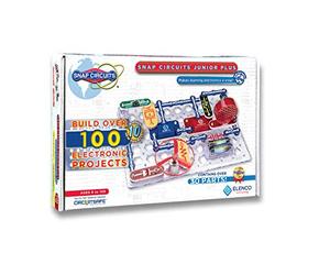 Snap Circuits JR. Plus SC-110 Electronics Exploration Kit | Over 110 Stem Projects | Full Color Project Manual | 30+ Parts | Stem Educational Toy for Kids 8+